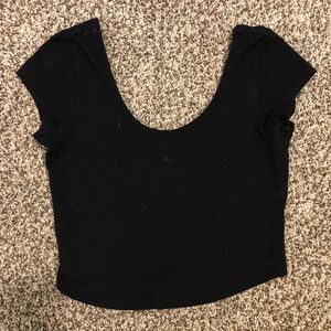 Basic black crop top size small
